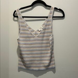 Gentle Fawn Blue and Tan Striped Tank Top